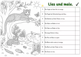 Vorschau - Stundenentwürfe - Am Leopardenbaum Lies und Male Lesetraining differenziert handlungsorientiert Lesen Leseflüssigkeit - Seite 3