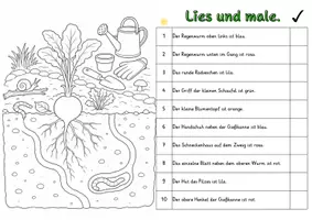 Vorschau - Stundenentwürfe - Am Regenwurmbeet Lies und Male Lesetraining differenziert handlungsorientiert Lesen Leseflüssigkeit - Seite 3
