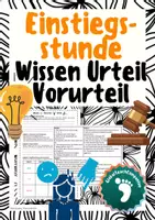 Vorschau - Stundenentwürfe - Einstiegsstunde - Wissen – Vorurteil – Urteil - Deckblatt