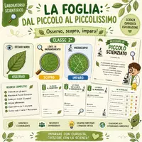anteprima - Esercizi - 🌿🔬 LA FOGLIA: DAL PICCOLO AL PICCOLISSIMO - Pagina di copertina
