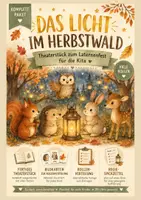 Vorschau - Bildkarten - Laternenfest Kita – Das Licht im Herbstwald | Theaterstück mit Rollen & Regieplan - Deckblatt