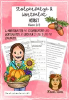 Vorschau - Arbeitsblätter - Stolpersätze Herbst | Schüttelsätze & Satzbau | Deutsch Klasse 2-3 mit
Lösungen - Deckblatt