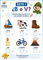 Vista previa - Hojas de trabajo - Detectives B/V | 11 retos de ortografía - página 1