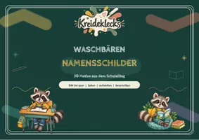 Vorschau - Präsentationen/Tafelbilder - Waschbärstarke Namensschilder - Waschbär - Deckblatt