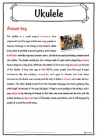 Vorschau - Arbeitsblätter - Ukulele Music worksheet: cloze text, listening comprehension and word search - English - Seite 2
