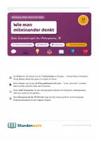 Vorschau - Arbeitsblätter - Gesprächsregeln Ethik Klasse 7 Klasse 8 - Deckblatt