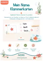 Vorschau - Spiele - Mein Name: Klammerkarten I individualisierbar I für Kindergarten, Anfangsunterricht, Inklusion & Förderschule - Deckblatt