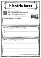 Vorschau - Fördermaterial/Inklusion - Electric bass Music worksheet: cloze text, listening comprehension and word search - English - Seite 3