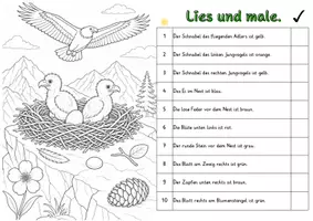 Vorschau - Stundenentwürfe - Adler Lies und Male Lesetraining differenziert handlungsorientiert Lesen Leseflüssigkeit - Seite 3