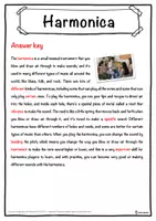 Vorschau - Arbeitsblätter - Harmonica Music worksheet: cloze text, listening comprehension and word search - English - Seite 2