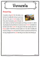 Vorschau - Arbeitsblätter - Vuvuzela Music worksheet: cloze text, listening comprehension and word search - English - Seite 2