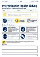 Vorschau - Arbeitsblätter - Tag der Bildung Arbeitsheft Klasse 9–10 - Deckblatt