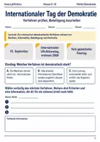 Vorschau - Arbeitsblätter - Demokratie Arbeitsheft Klasse 9–10 - Deckblatt