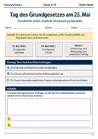 Vorschau - Arbeitsblätter - Grundgesetz Arbeitsheft Klasse 9–10 - Deckblatt
