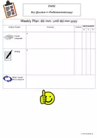 Vorschau - Merkblätter - Weekly Plan-Vorlage zur Strukturierung und Selbstevaluierung für SuS - Seite 1