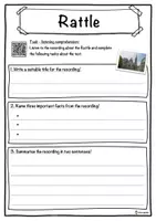 Vorschau - Arbeitsblätter - Rattle Music worksheet: cloze text, listening comprehension and word search - English - Seite 3