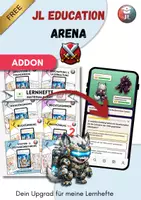 Vorschau - Stationenlernen - JL Arena – Kostenlose Lernspiel-App + Handreichung für Lehrkräfte - Deckblatt