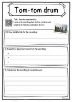 Vorschau - Arbeitsblätter - Tom-tom drum Music worksheet: cloze text, listening comprehension and word search - English - Seite 3