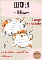 Vorschau - Arbeitsblätter - Halloween - Elfchen: Vorlagen - Deckblatt