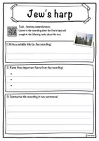 Vorschau - Arbeitsblätter - Jew's harp Music worksheet: cloze text, listening comprehension and word search - English - Seite 3