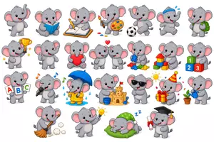Vorschau - Arbeitsblätter - Materialpaket - Klassentier Elefant - Elefantenklasse - Seite 1
