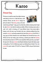 Vorschau - Arbeitsblätter - Kazoo Music worksheet: cloze text, listening comprehension and word search - English - Seite 2