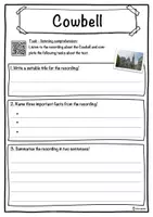 Vorschau - Arbeitsblätter - Cowbell Music worksheet: cloze text, listening comprehension and word search - English - Seite 3