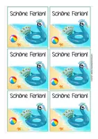 Vorschau - Mal- und Bastelvorlagen - Pfauenklasse Klassentier Pfau Kostenlos Feriengrüße kostenlos - Seite 2
