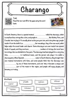 Vorschau - Arbeitsblätter - Charango Music worksheet: cloze text, listening comprehension and word search - English - Seite 1