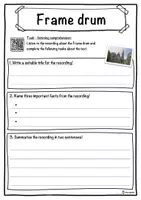Vorschau - Arbeitsblätter - Frame drum Music worksheet: cloze text, listening comprehension and word search - English - Seite 3