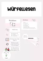 Vorschau - Arbeitsblätter - Würfellesen - Tafelmaterial & Fächer - Deckblatt