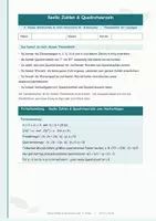 Vorschau - Arbeitsblätter - Reelle Zahlen & Quadratwurzeln – Jahresstoff auffrischen 4. Klasse MS & AHS 26 Seiten mit Lösungen - Seite 1
