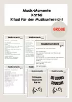 Vorschau - Arbeitsblätter - Musik-Momente - Ritual für den Musikunterricht (Kartei, Aufwärmen) - Deckblatt