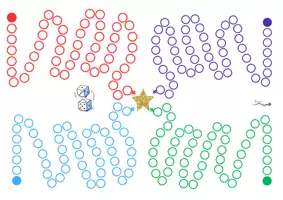 Voorbeeld - dobbelsteen spelletje twee, drie of viertal - Voorblad
