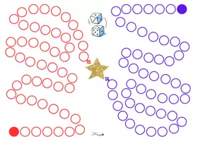 Voorbeeld - dobbelsteen spelletje twee, drie of viertal - Pagina 1