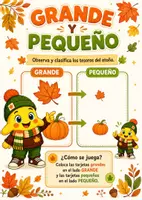 Vista previa - Hojas de trabajo - GRANDE Y PEQUEÑO 🍁 Material manipulativo de otoño Infantil - Portada