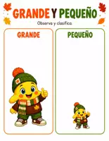 Vista previa - Hojas de trabajo - GRANDE Y PEQUEÑO 🍁 Material manipulativo de otoño Infantil - página 2