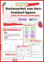 Vorschau - Arbeitsblätter - Stationsarbeit Herz - Deckblatt