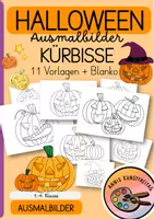 Vorschau - Mal- und Bastelvorlagen - Halloween - Ausmalbilder Kürbisse - Deckblatt