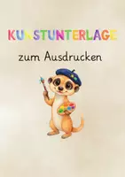 Vorschau - Mal- und Bastelvorlagen - Kunstunterlage, Malunterlage, Bastelunterlage Erdmännchen - Seite 2