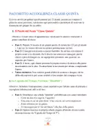 anteprima - Programmi scolastici / Materiali per docenti - PACCHETTO ACCOGLIENZA CLASSE QUINTA - Pagina 1