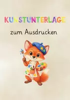 Vorschau - Mal- und Bastelvorlagen - Kunstunterlage, Malunterlage, Bastelunterlage Fuchs - Seite 2
