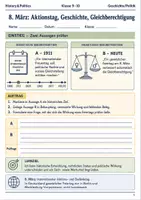 Vorschau - Arbeitsblätter - Internationaler Frauentag Arbeitsheft 9–10 - Deckblatt