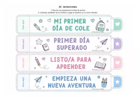 Vista previa - Manualidades / Dibujos para colorear - Pack primeros días de clase | Pulseras, insignias y manualidades. - página 1