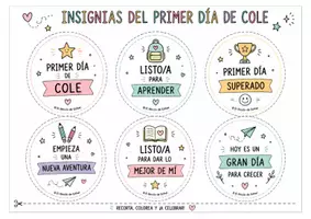 Vista previa - Manualidades / Dibujos para colorear - Pack primeros días de clase | Pulseras, insignias y manualidades. - página 3