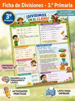 Vista previa - Hojas de trabajo - Ficha de Divisiones - 3.º Primaria - Portada