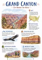 Vorschau - Arbeitsblätter - Lernplakat + AB mit Fragen zum Thema "Grand Canyon" + Lösungsblatt + Mindmap + Infografik - Deckblatt