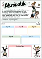 Vorschau - Prüfungsvorbereitung - Akrobatik – Bewertungsblatt & Planungsblatt 🤸♀️ - Deckblatt