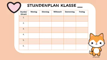 Vorschau - Bildkarten - Stundenplan (Fuchs) als PDF und PowerPoint - Seite 2
