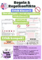 Vorschau - Stundenentwürfe - ⚖️📘 Ethik-Einstiegspaket Klasse 5: Die ersten Stunden im neuen Fach | 2- bis 3-fach differenziert - Seite 1